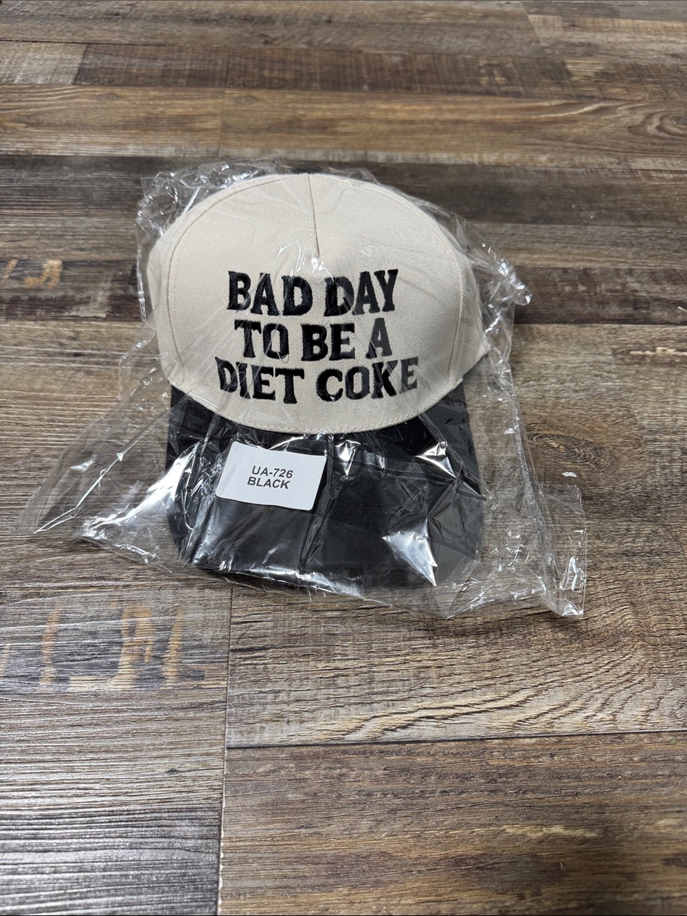 Source Unknown Beige and Black 'Bad Day To Be A Diet Coke' Cap